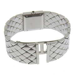 Chanel Matelasse Quartz Watch Stainless Steel with Diamond Bezel