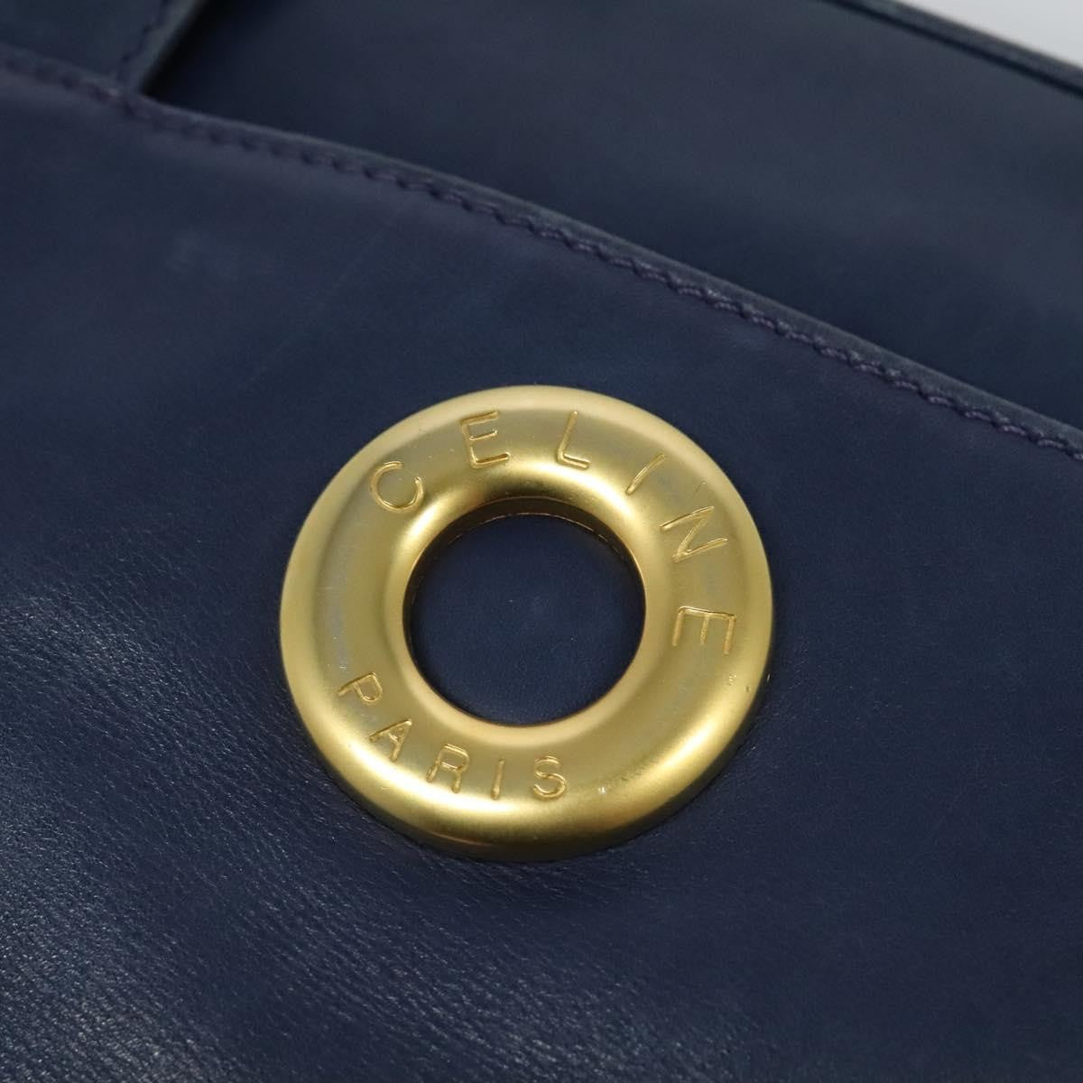 Celine Circle Logo Handbag Leather