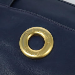 Celine Circle Logo Handbag Leather
