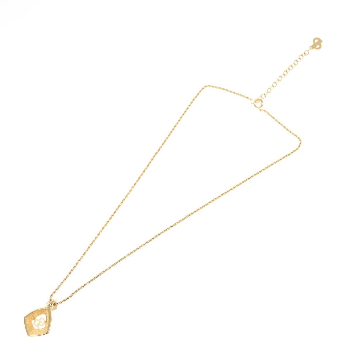 Christian Dior CD Pendant Necklace Metal and Crystals