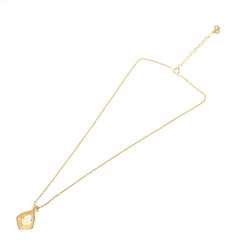 Christian Dior CD Pendant Necklace Metal and Crystals