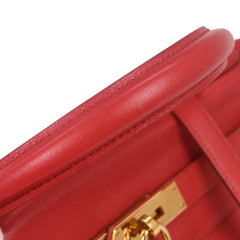 Hermes Kelly Handbag Red Gulliver with Gold Hardware