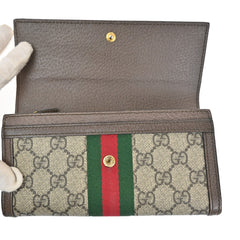 Gucci Ophidia Continental Wallet GG Coated Canvas