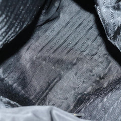 Prada Convertible Metal Handle Satchel Quilted Tessuto