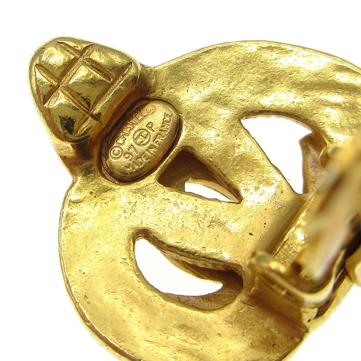 Chanel CC logo heart Gold-plated