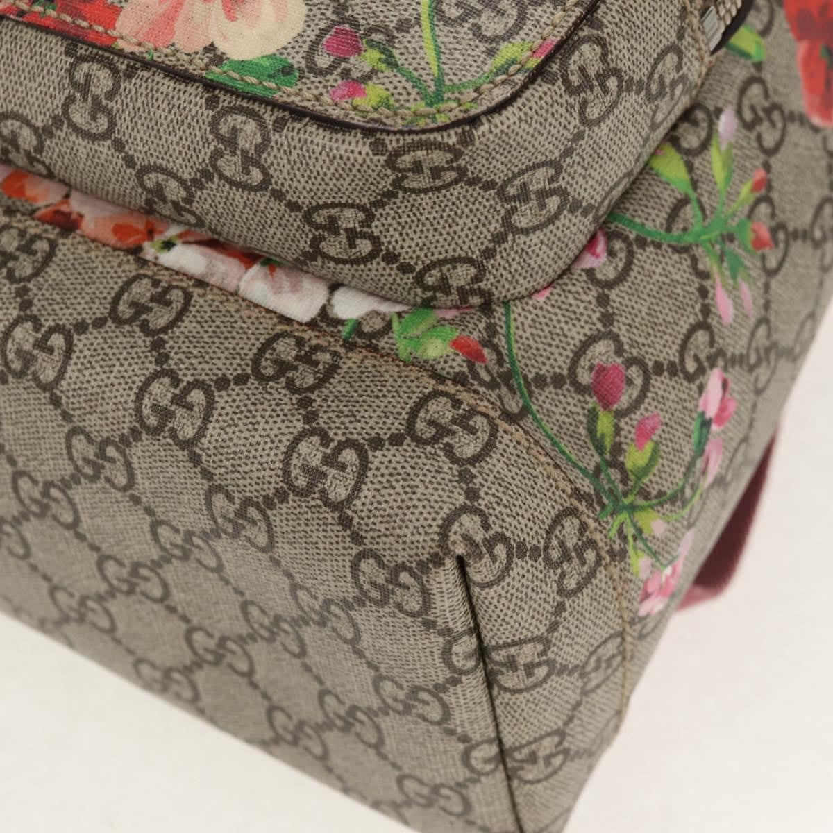 Gucci Buckle Backpack Blooms Print GG Coated Canvas