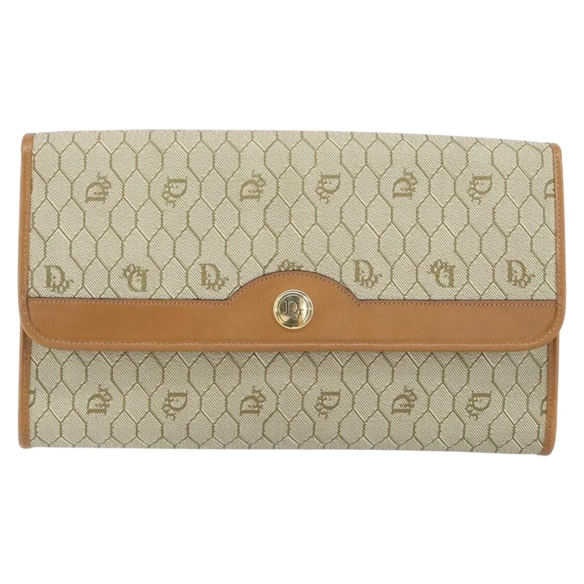 Christian Dior Vintage Honeycomb chain Canvas