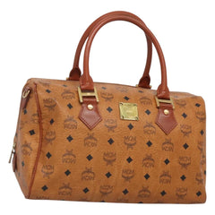 MCM Visetos Handbag Canvas and Leather