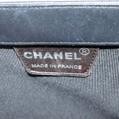 Chanel Vintage Chocolate Bar Metal Ring Tote Quilted Lambskin