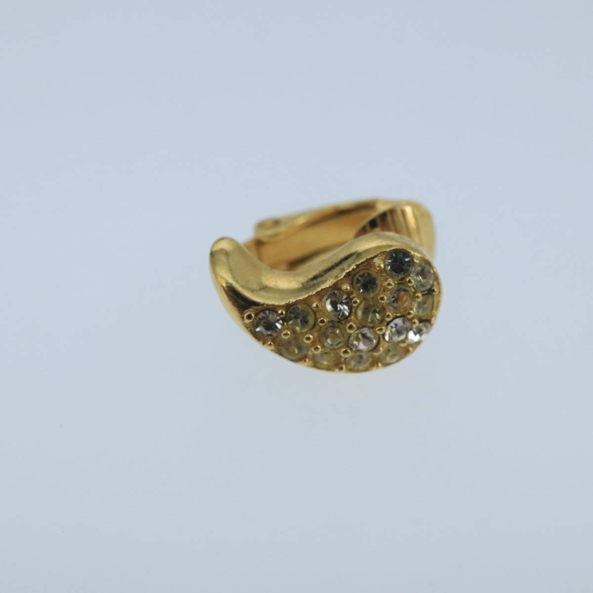 Christian Dior CD Tribales Drop Clip On Earrings Metal with Faux Pearls