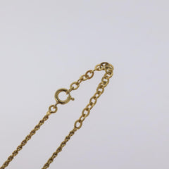 Christian Dior Vintage Logo Round Pendant Necklace Metal