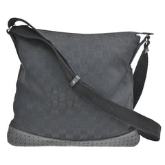 Gucci Zip Messenger GG Canvas with Perforated Leather