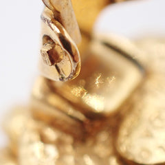 Chanel Vintage Round Clip-On Earrings Metal with Faux Pearl