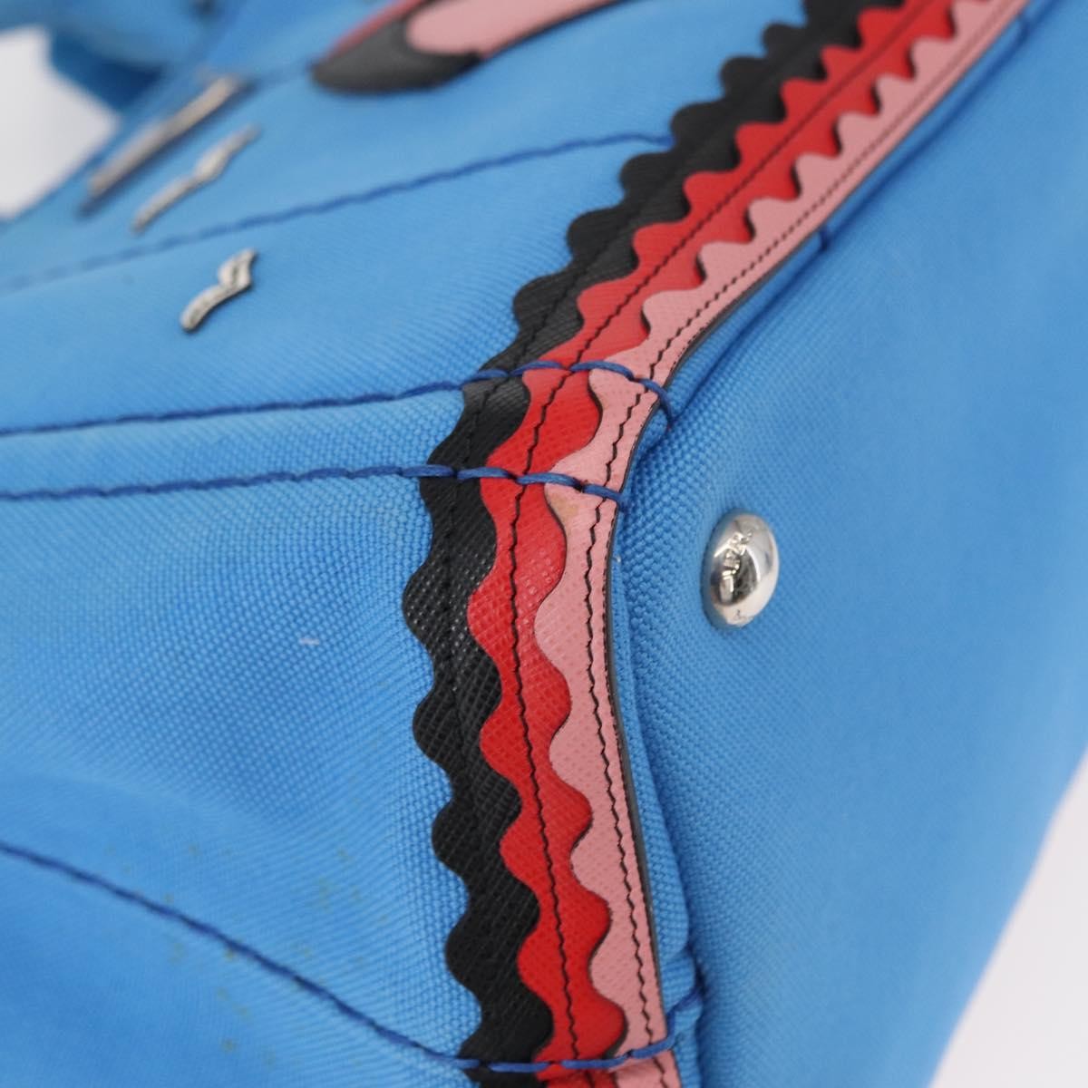 Prada Canapa Convertible Tote Canvas with Applique