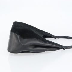 Gucci Vintage Bamboo Handle Bag Suede