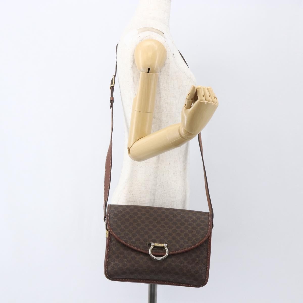 Celine Vintage Macadam Shoulder Bag Canvas