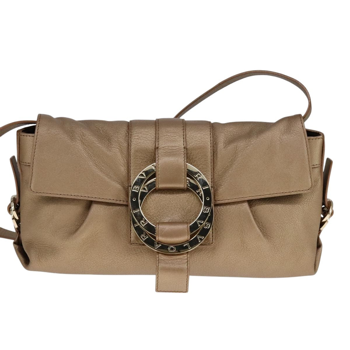 Bvlgari Chandra Flap Shoulder Bag Leather