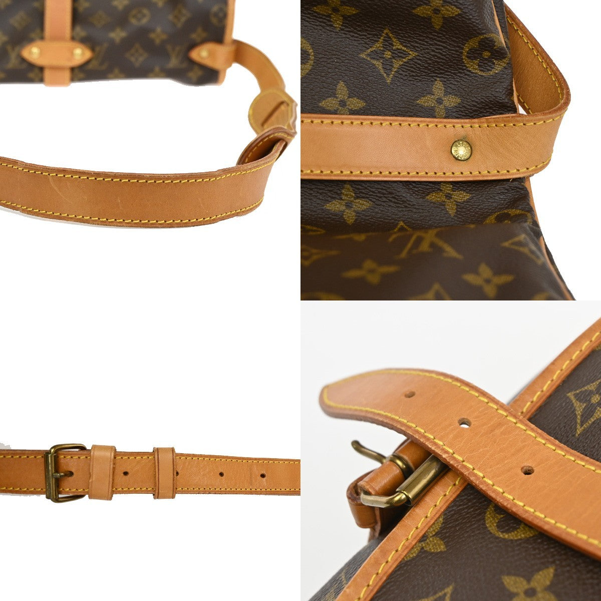 Louis Vuitton Saumur Handbag Monogram Canvas