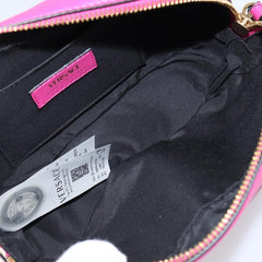 Versace Medusa Icon Front Slip Pocket Camera Bag Quilted Leather