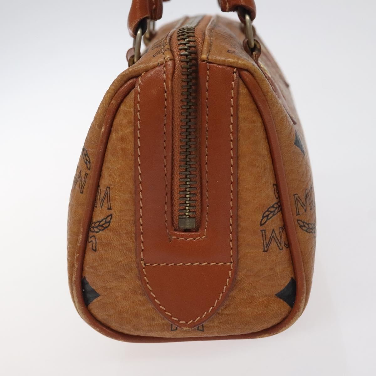 MCM Visetos Handbag Canvas and Leather