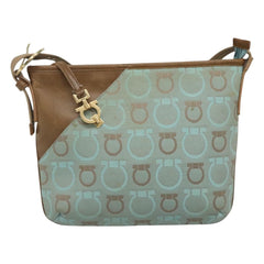 Salvatore Ferragamo Gancini Shoulder Bag Canvas