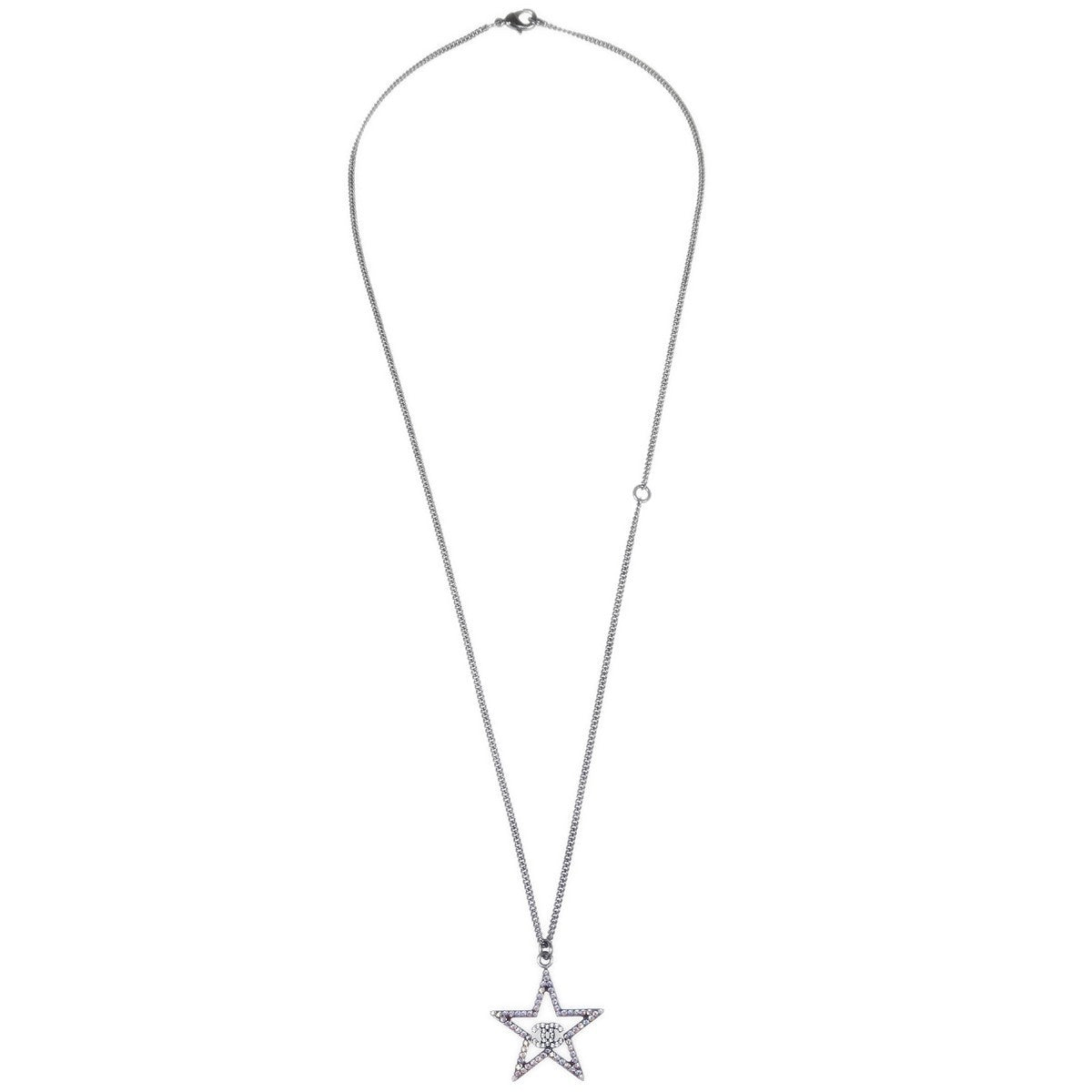 Chanel Star CC Pendant Necklace Metal and Crystals