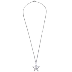 Chanel Star CC Pendant Necklace Metal and Crystals