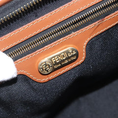 Fendi Vintage Pequin Boston Bag Coated Canvas