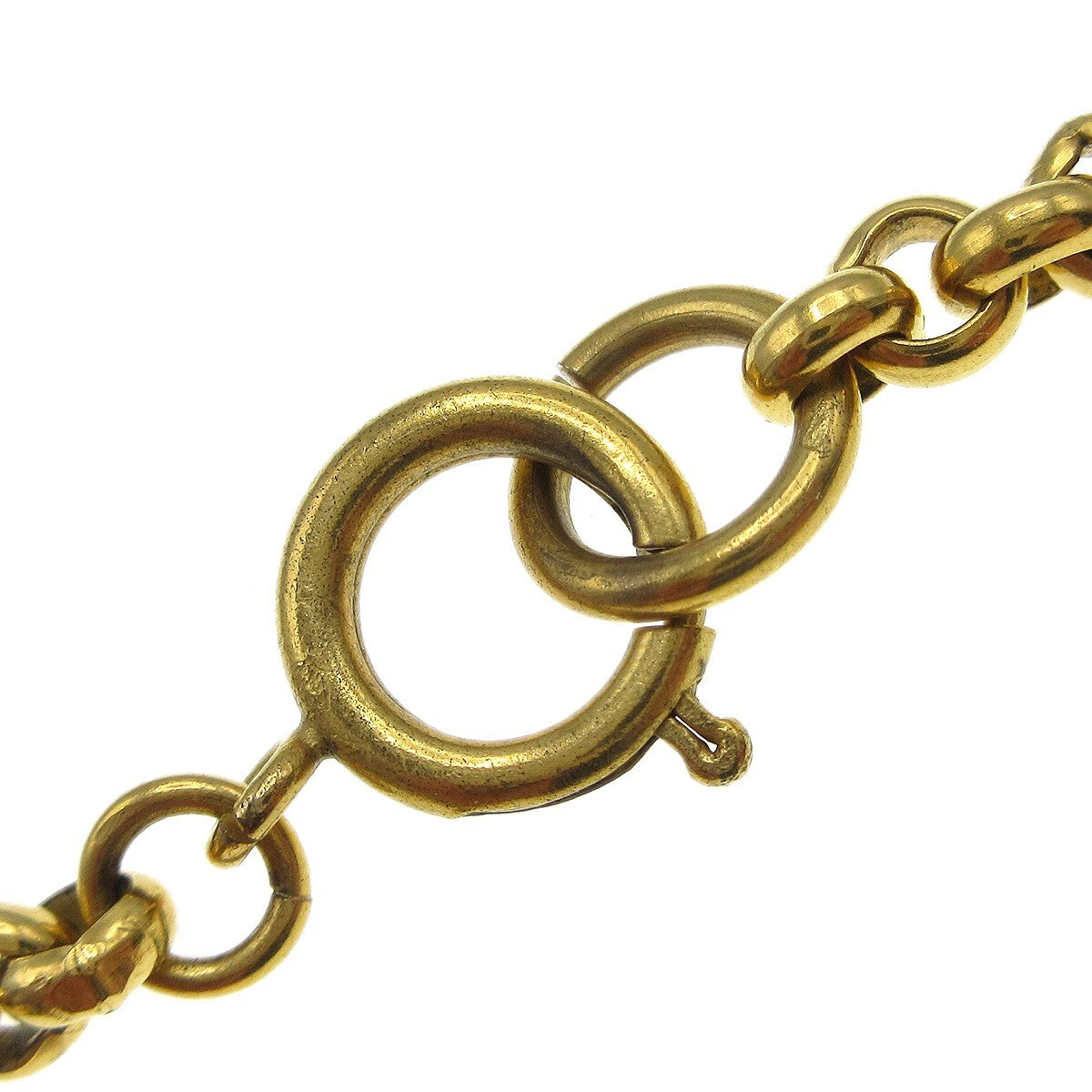 Chanel CC Heart Pendant Necklace Metal