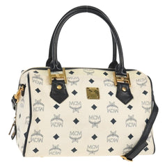 MCM Visetos Handbag Canvas and Leather