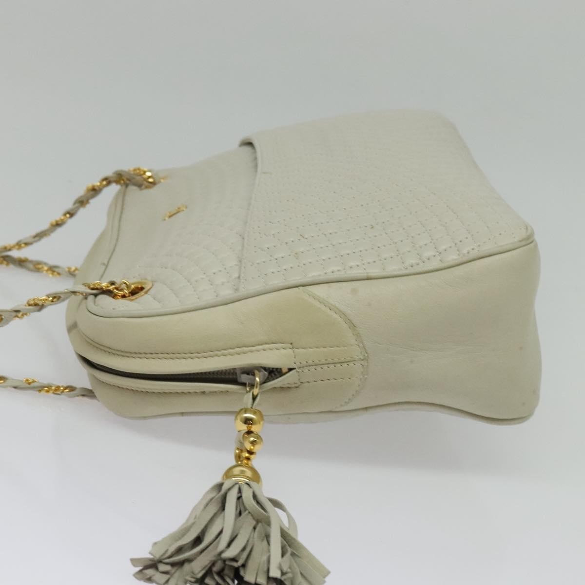 Bally Vintage Chain Shoulder Bag Quilted Leather