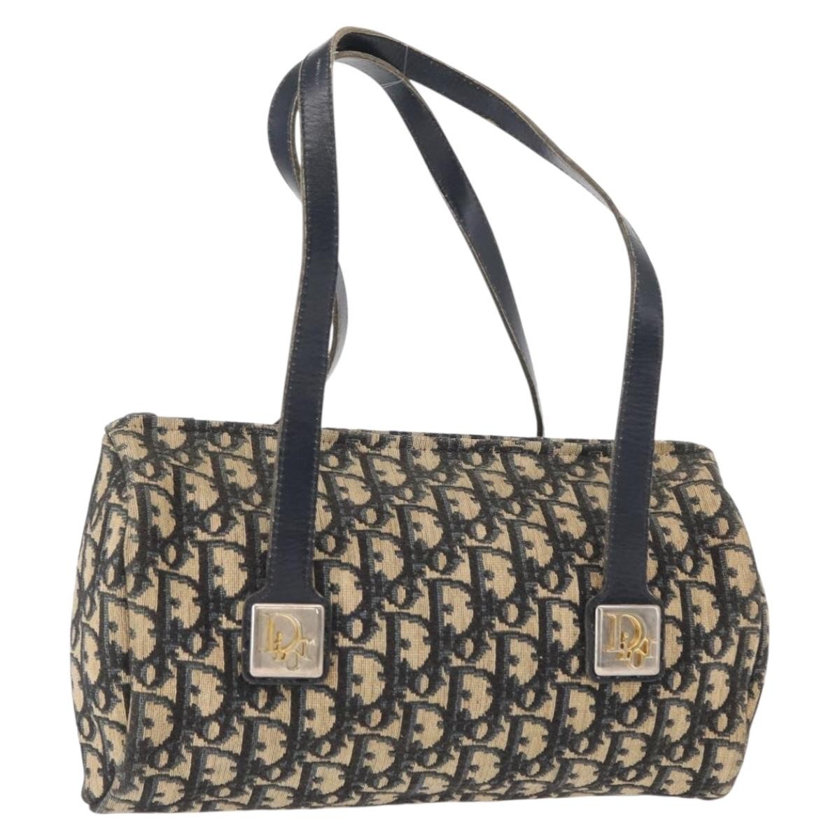 Christian Dior Vintage Trotter Handbag Canvas