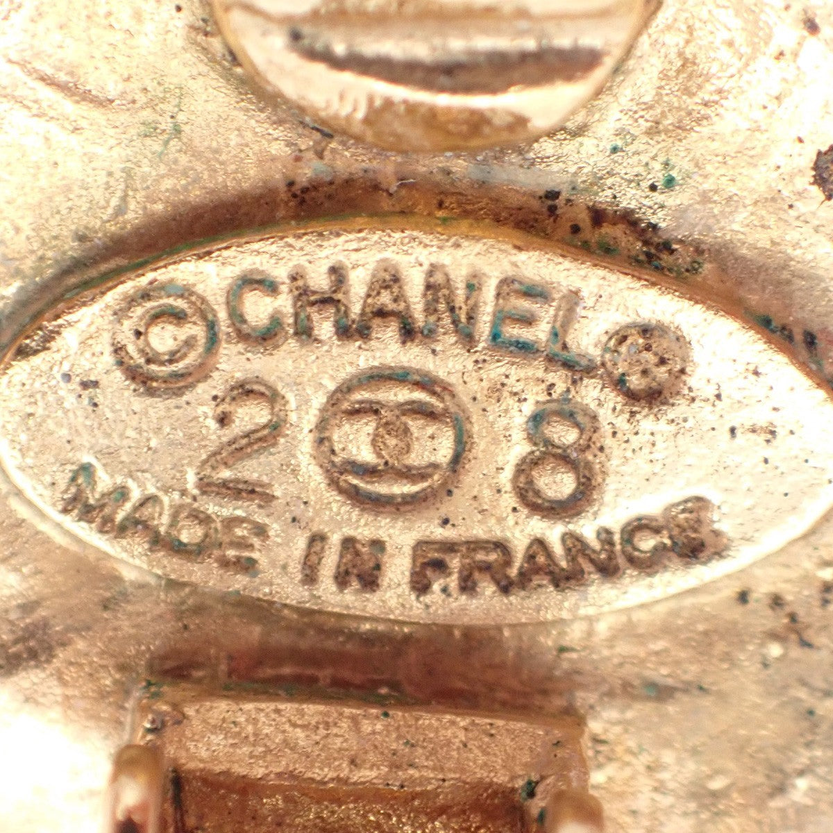 Chanel Vintage CC Round Button Clip-On Earrings Metal