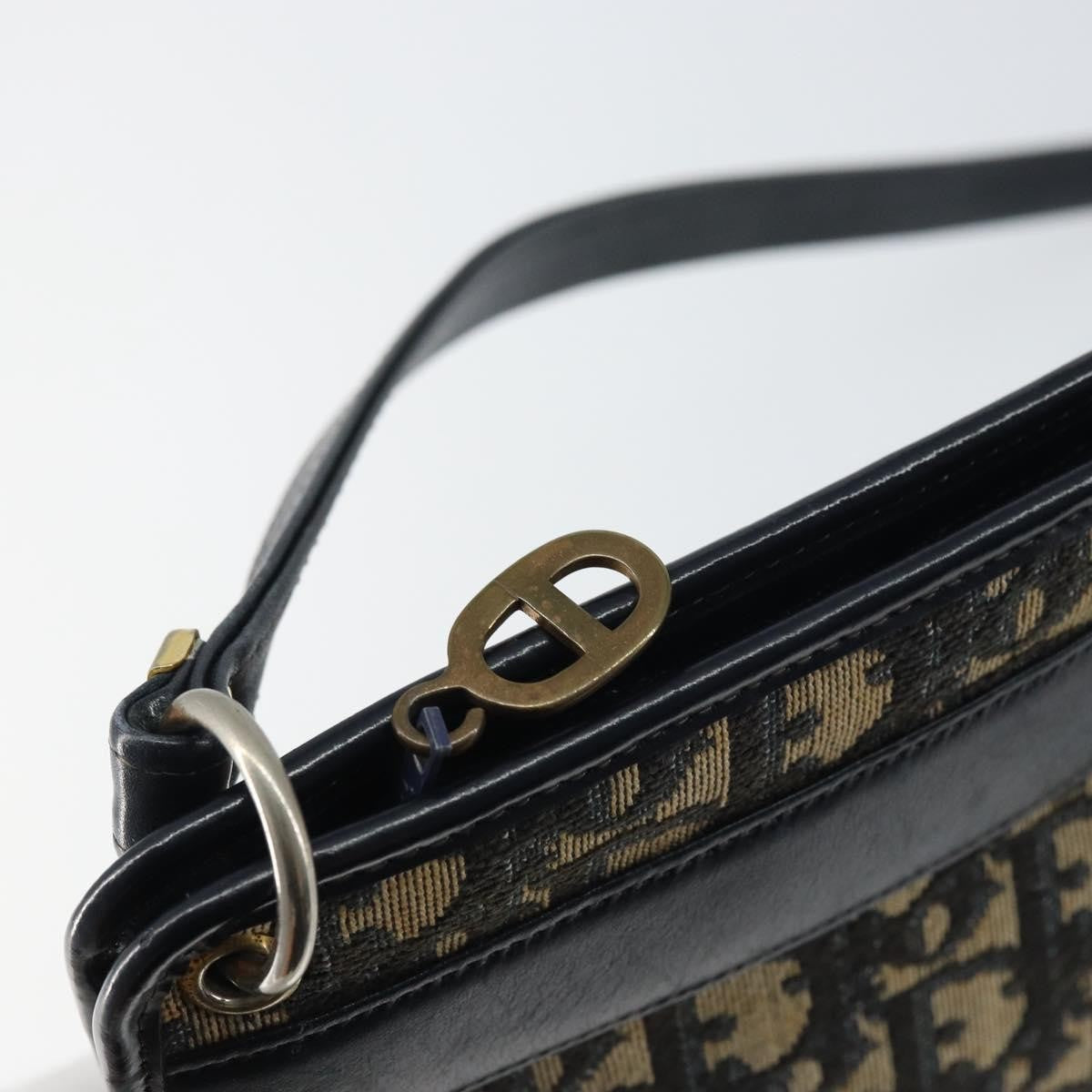 Christian Dior Vintage Trotter Shoulder Bag Canvas