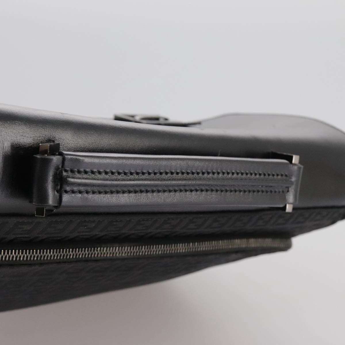 Fendi Convertible Pushlock Flap Satchel Zucca Canvas and Leather