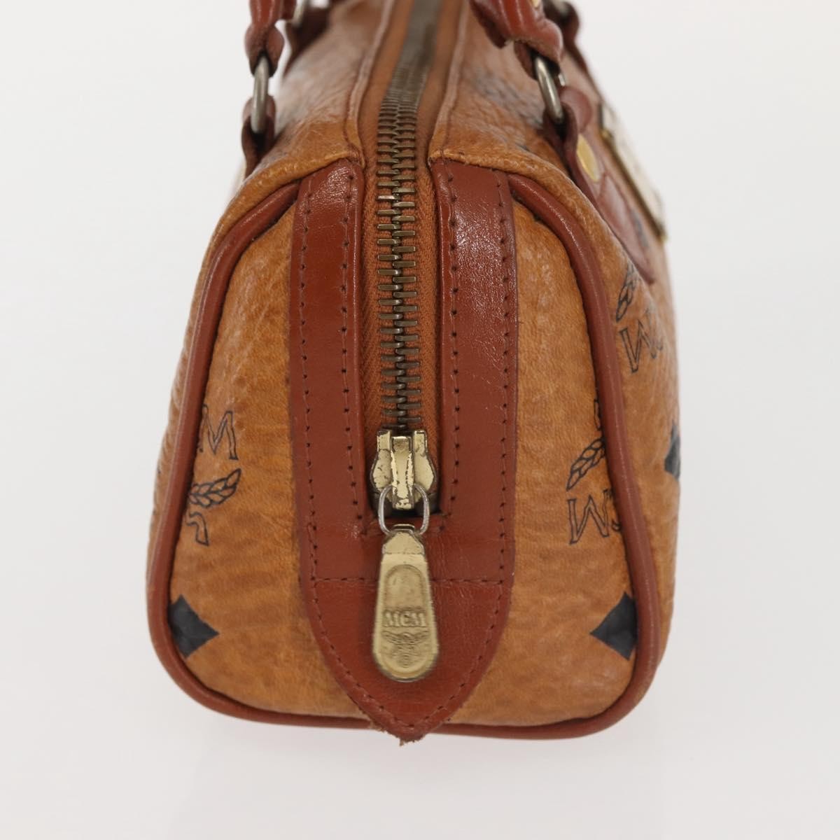 MCM Visetos Handbag Canvas and Leather