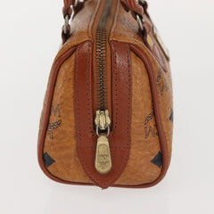 MCM Visetos Handbag Canvas and Leather