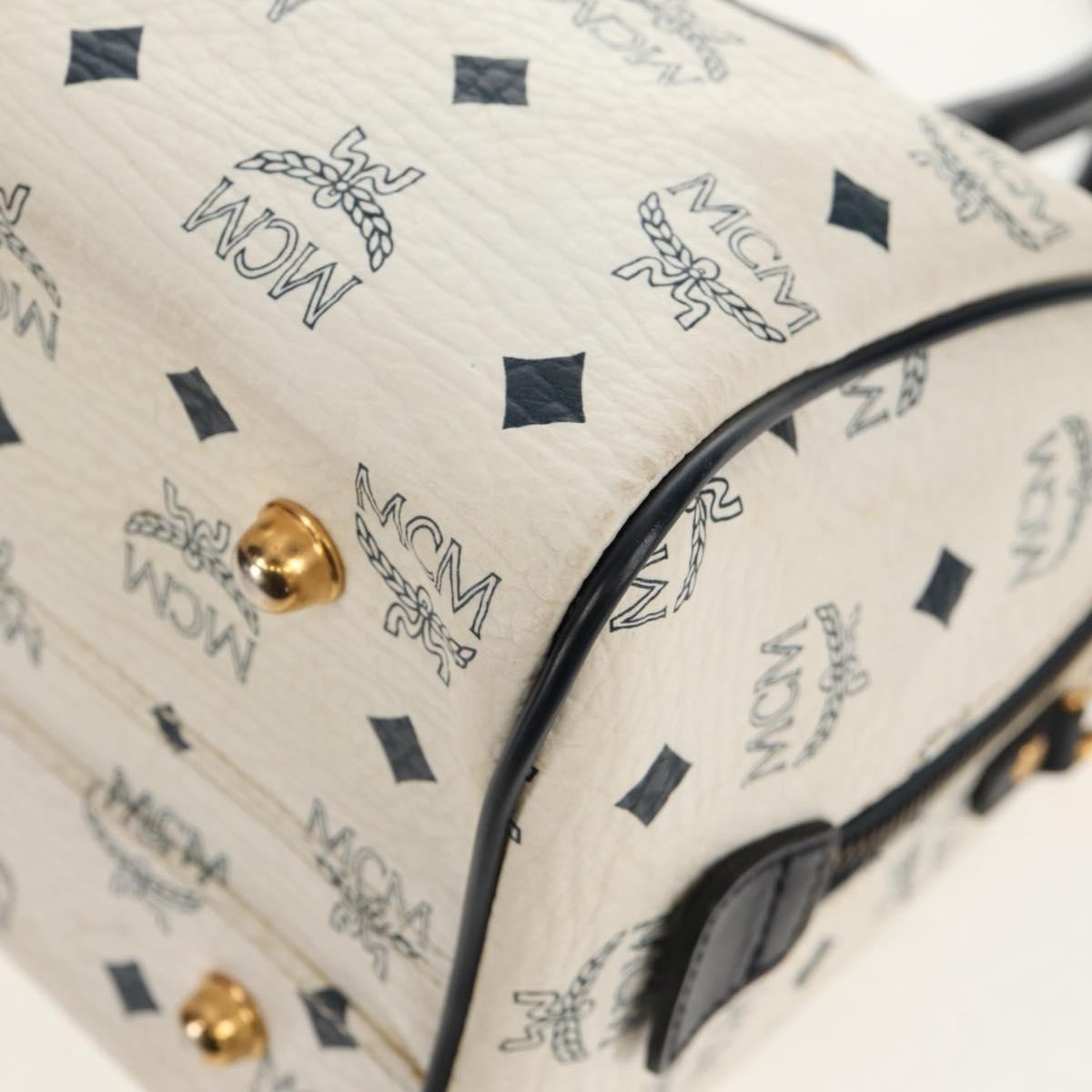 MCM Visetos Handbag Canvas and Leather