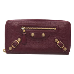 Balenciaga Classic Continental Zip Around Wallet Leather