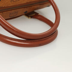 MCM Visetos Handbag Canvas and Leather