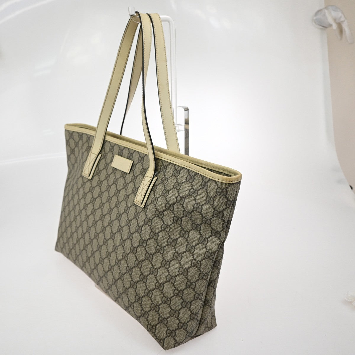 Gucci Plus Tote GG Coated Canvas with Leather