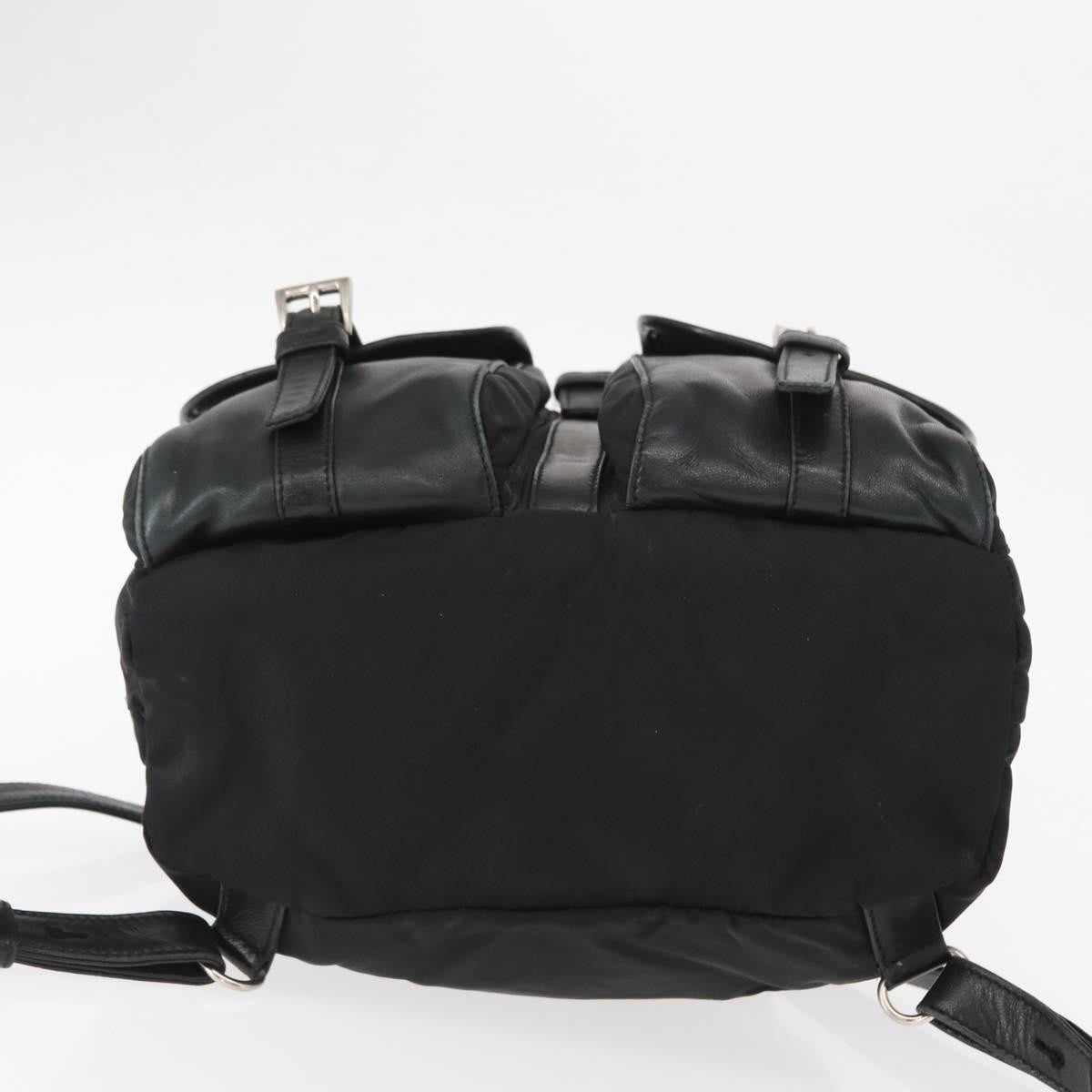 Prada Vela Double Front Pocket Backpack Tessuto with Saffiano Leather