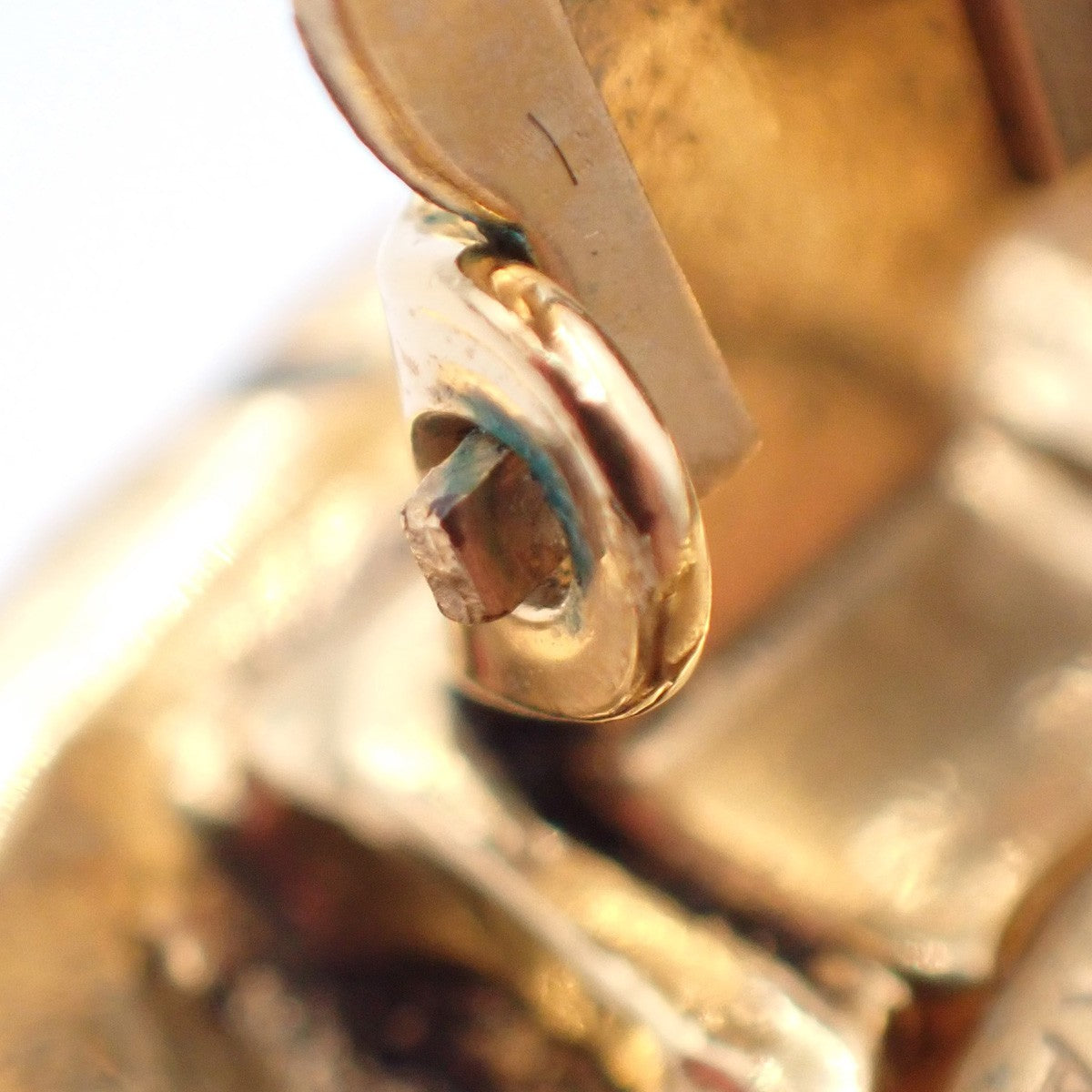 Chanel Vintage Round Clip-On Earrings Metal with Faux Pearl