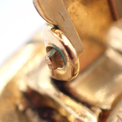 Chanel Vintage Round Clip-On Earrings Metal with Faux Pearl