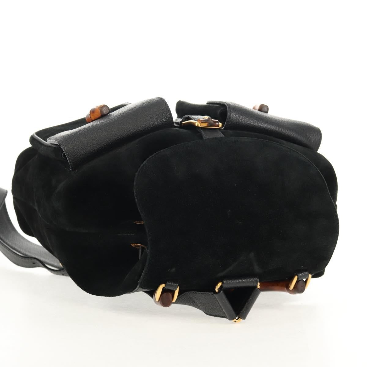 Gucci Vintage Bamboo Backpack Suede