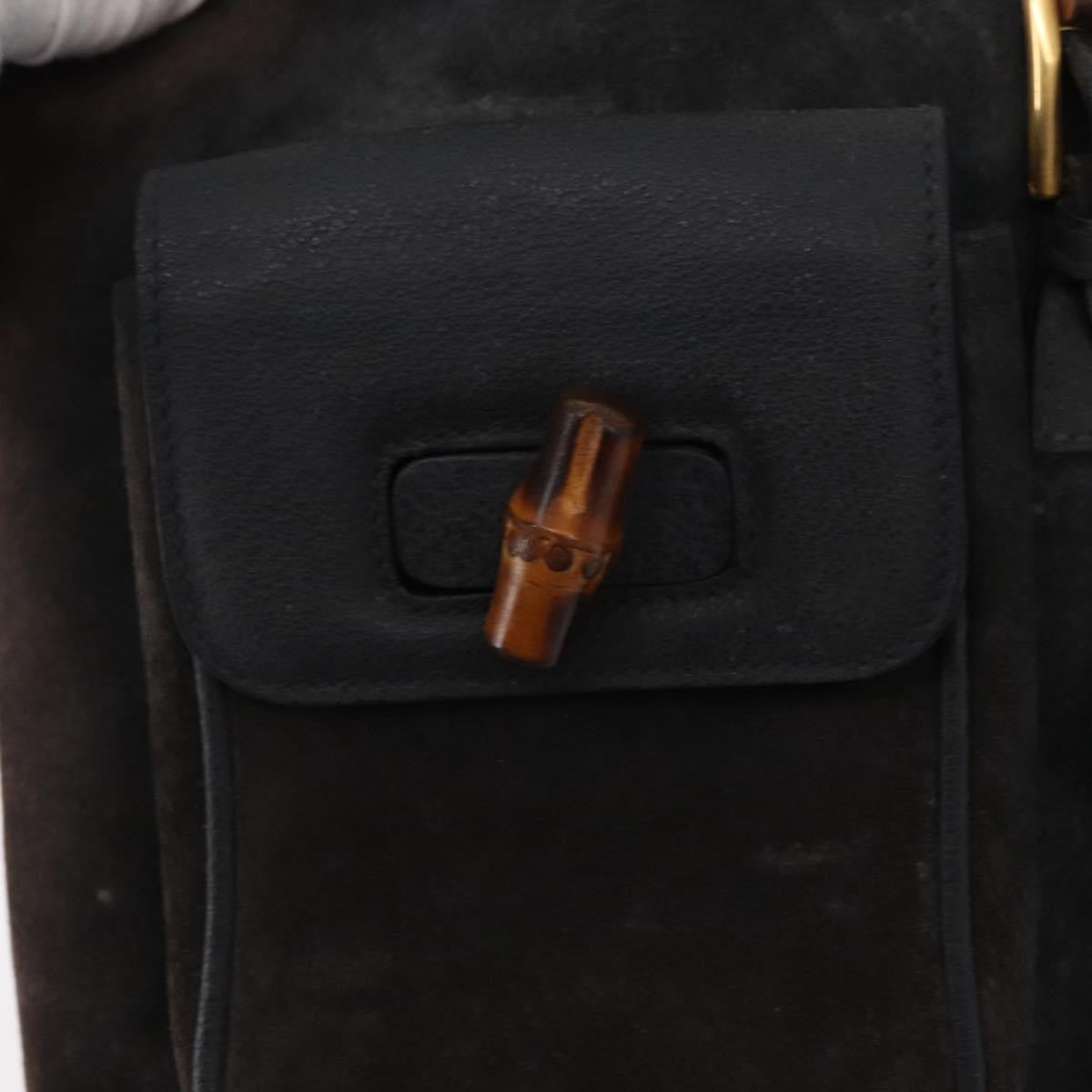 Gucci Vintage Bamboo Backpack Suede