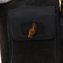 Gucci Vintage Bamboo Backpack Suede