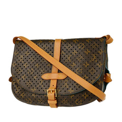 Louis Vuitton Flore Saumur Handbag Perforated Monogram Canvas