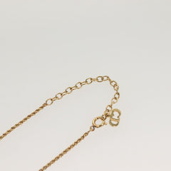 Christian Dior Vintage Logo Round Pendant Necklace Metal
