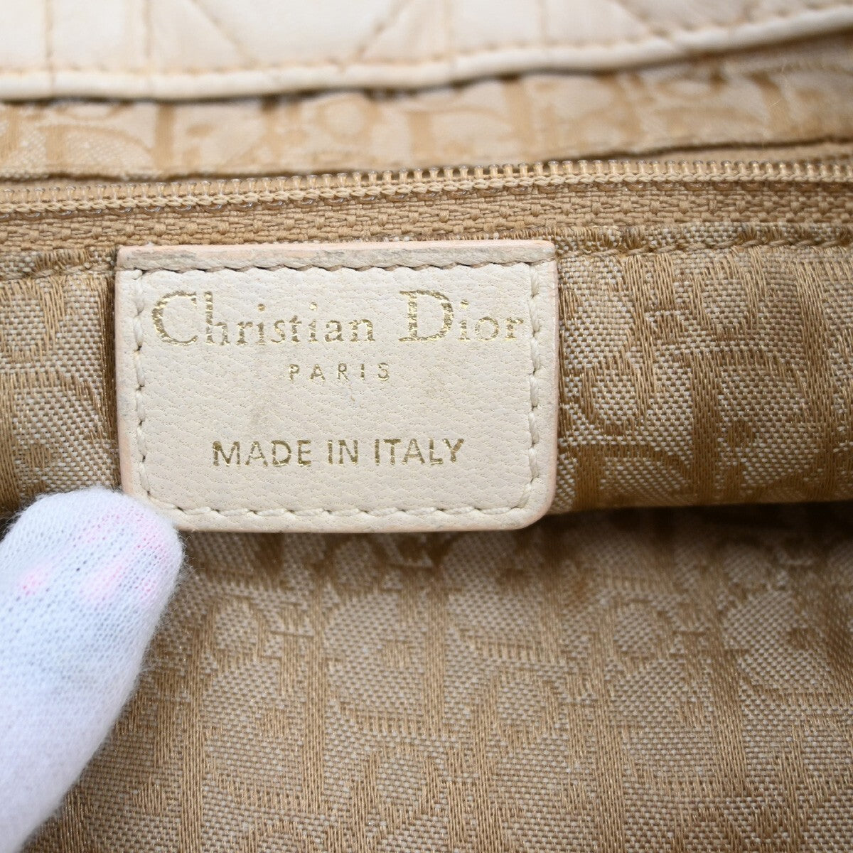 Christian Dior Lady Cannage Tote Leather